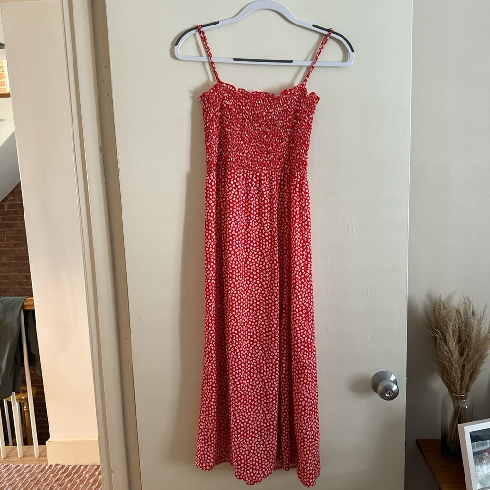 RESA maxi dress. Red and white floral. Size small.